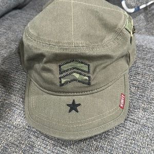 A. KURTZ Military Style Hat with Zipper Pocket